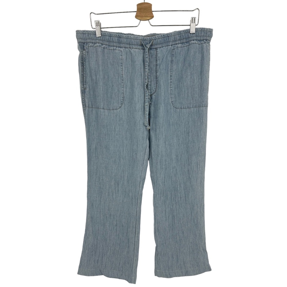 Level 99 Denim Blue Drawstring Lightweight Pants